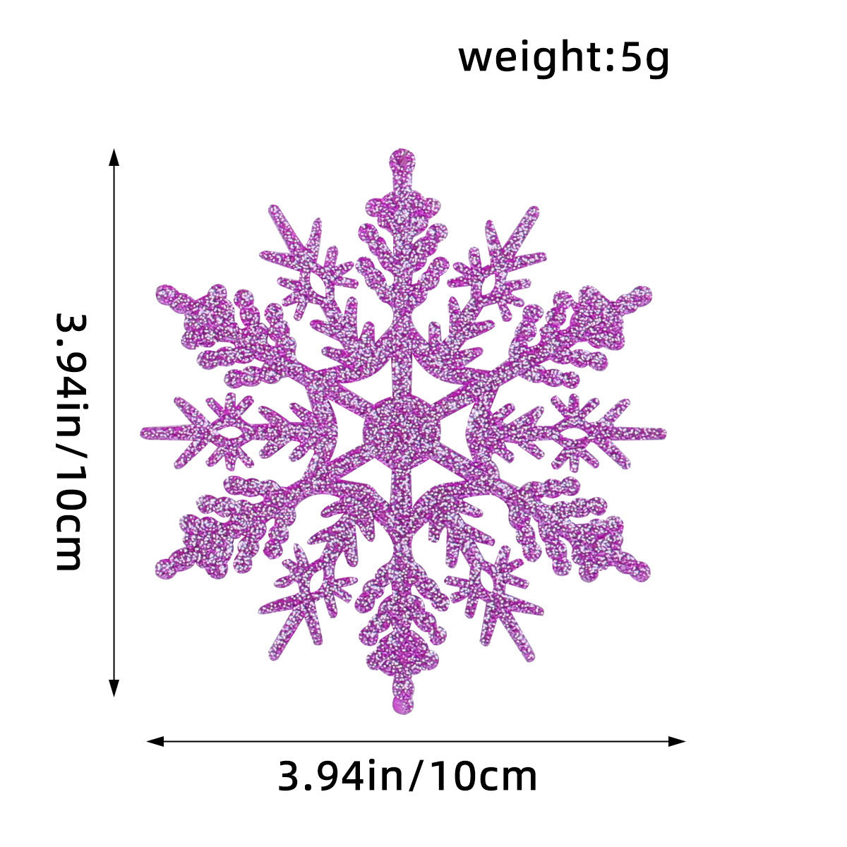 Christmas Decoration 10cm Snowflakes Plastic Sprinkles Snowflakes Christmas Tree Decoration Hollow Snowflake Ornaments
