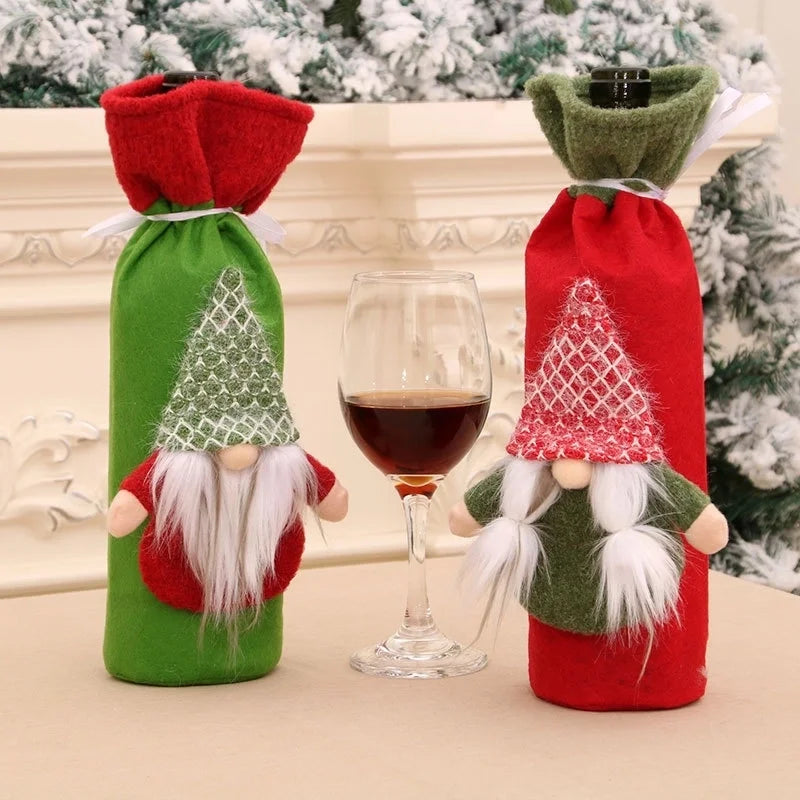New Christmas Wine Bottle Set Table Decoration Supplies