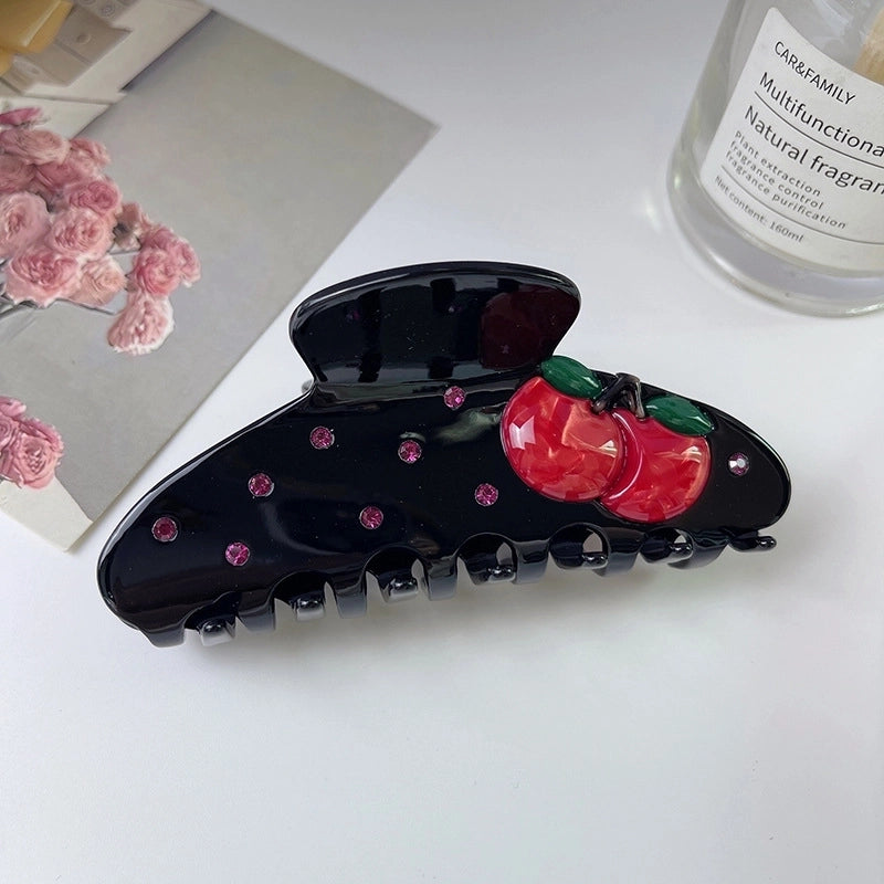 Women's Hip-Hop Retro Funny Halloween Pattern Pumpkin Skull Acetic Acid Sheets Hair Claws