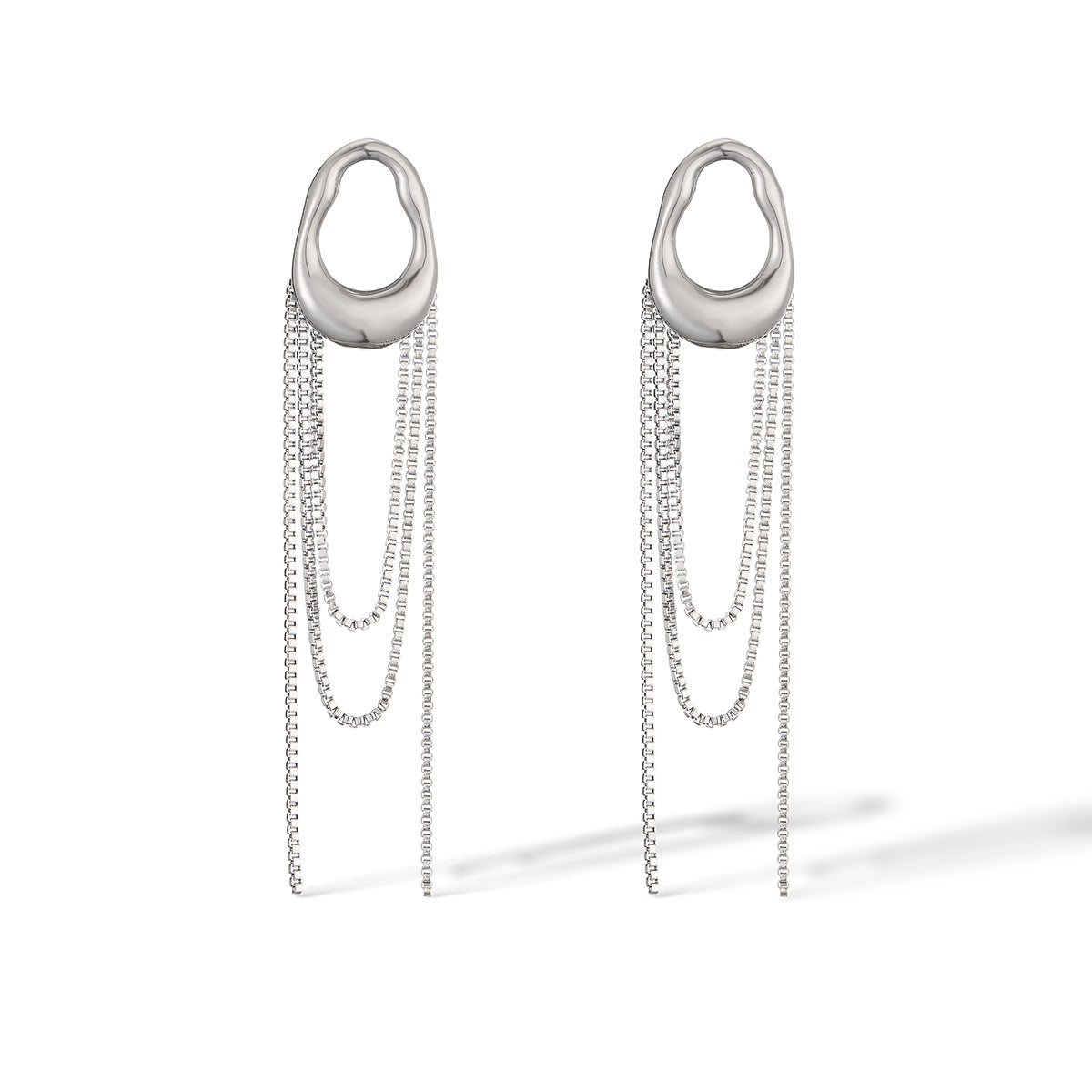 Minimalist Irregular Geometric Stainless Steel Drop Earrings