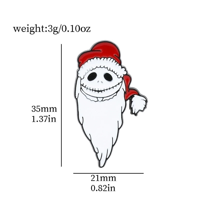 Funny Pin Santa Claus Alloy Enamel Unisex Brooches