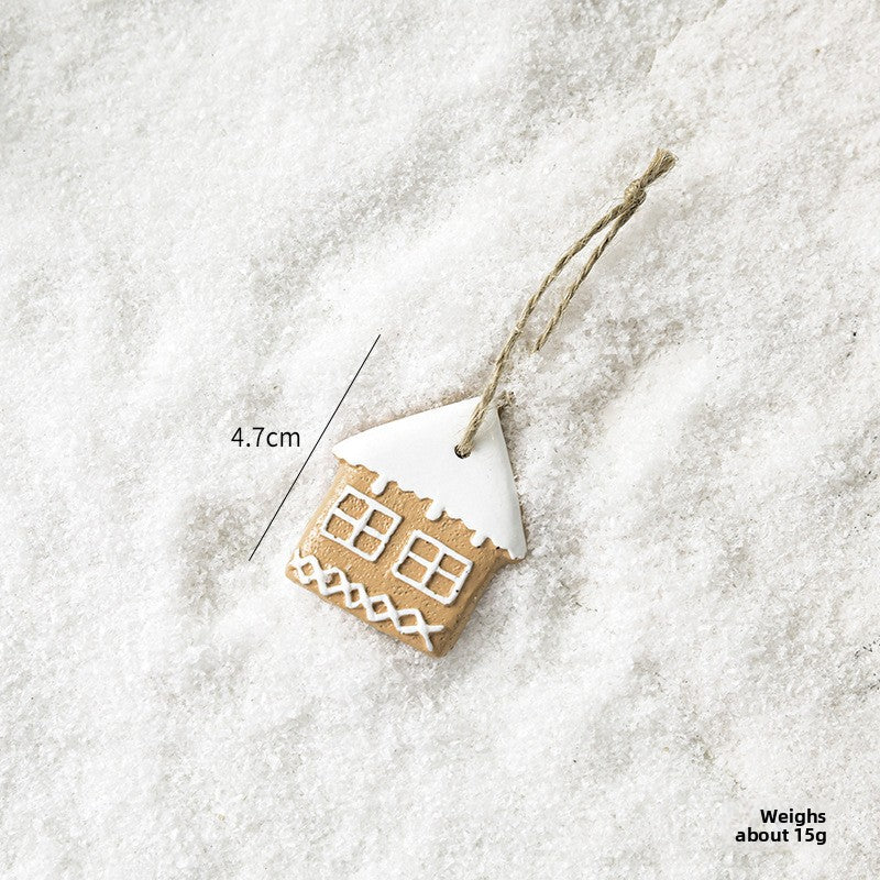 Christmas Resin Gingerbread Man Small Pendant Christmas Snowflake Bell Pendant Diy Christmas Tree Outfit