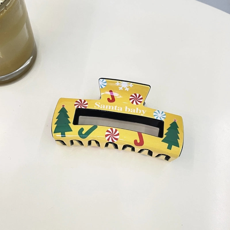 Christmas Cute Women's Christmas Hat Letter Snowflake Arylic Hair Claws