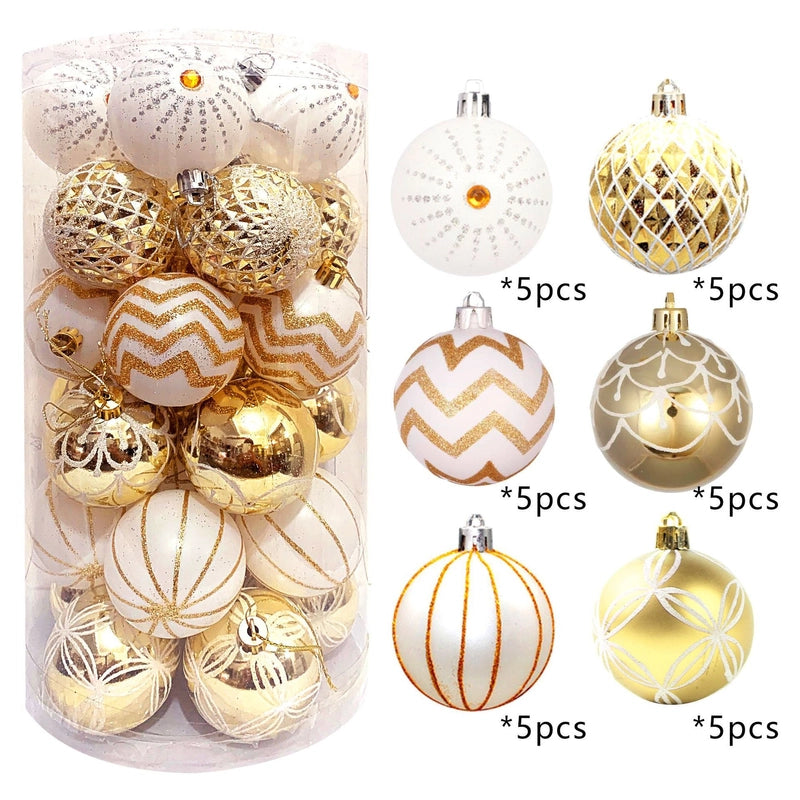 6cm30 Christmas Decorations Electroplated Plastic Painted Ball Christmas Ball Suit Ball Pendant