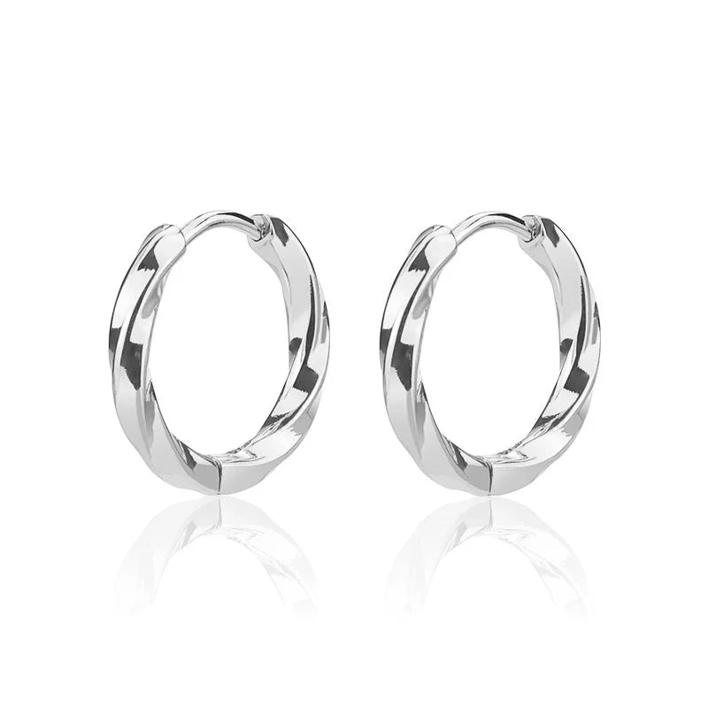 1 Pair Minimalist Round Plating 304 Stainless Steel 18K Gold Plated Earrings