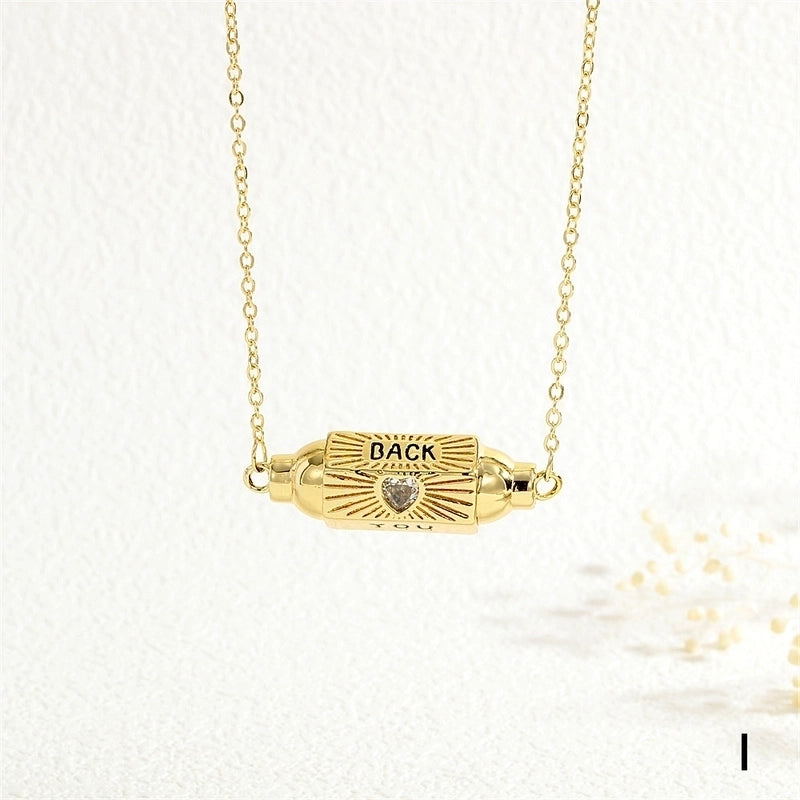 Copper 18K Gold Plated Plating Inlay Devil's Eye Heart Shape Candy Zircon Pendant Necklace