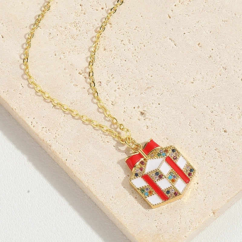 Minimalist Snowflake Elk Inlay Copper Necklaces