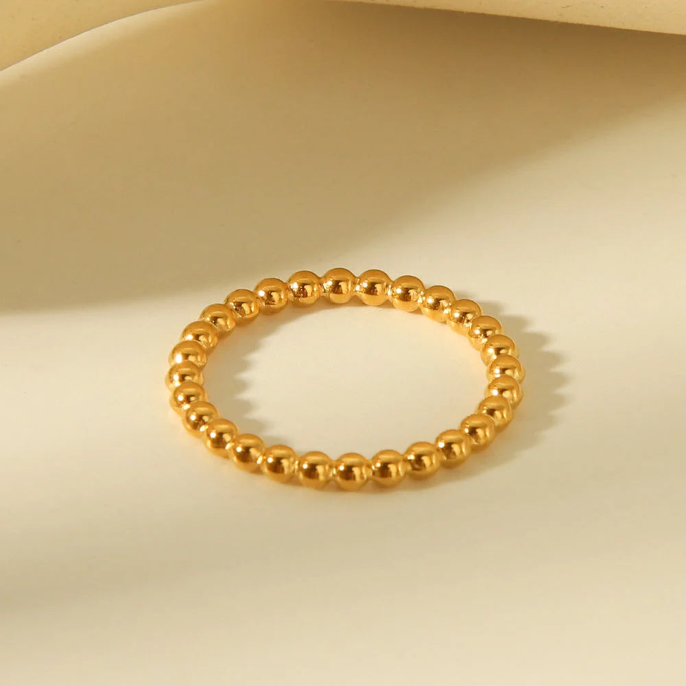 IG Style Geometric Titanium Steel Electroplating Rings