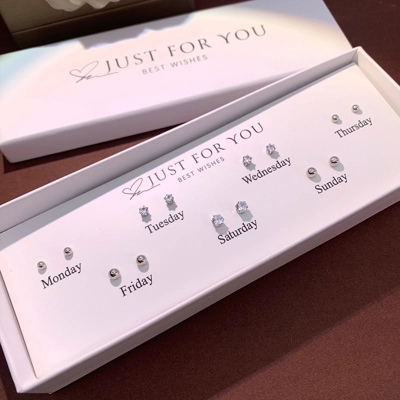 1 Set Cute Animal Sunflower Fruit Inlay Copper Artificial Pearls Zircon 14K Gold Plated Cartilage Earrings