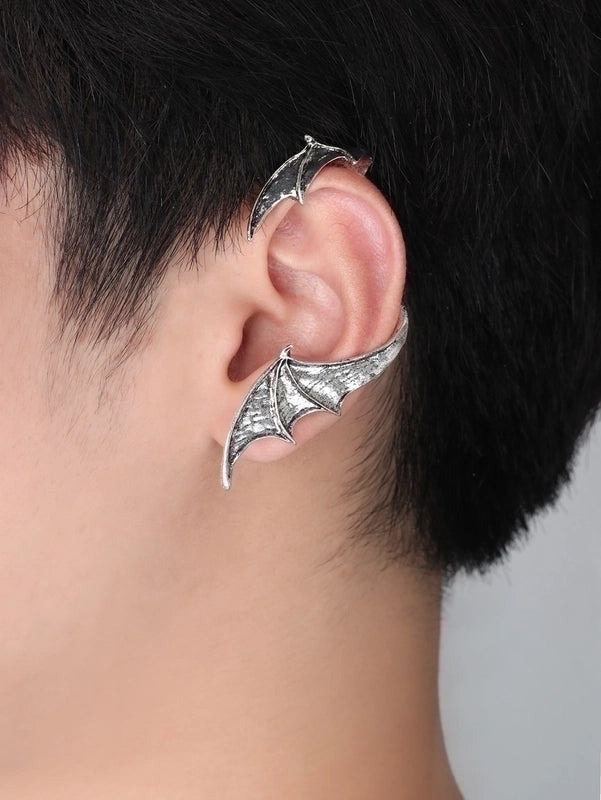 1 Pair Halloween Hip-Hop Wings Bat Alloy Ear Clips