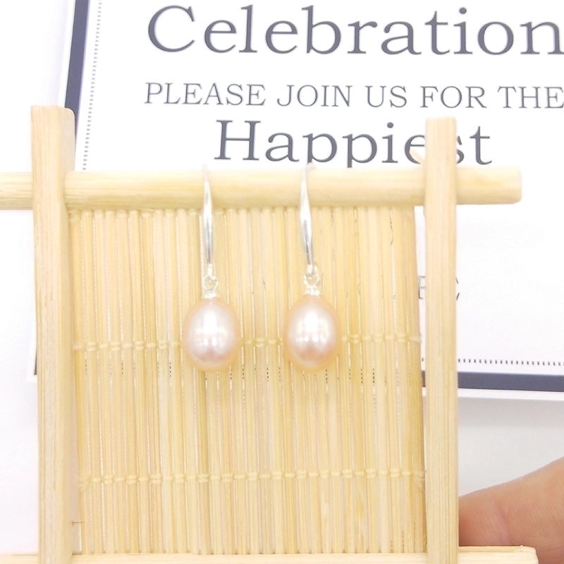 1 Pair Retro Water Droplets Freshwater Pearl Drop Earrings