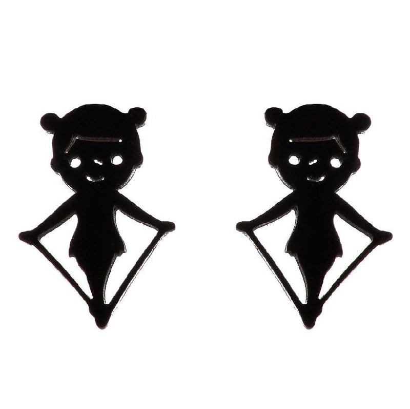 1 Pair Minimalist Solid Color Irregular Plating 304 Stainless Steel 18K Gold Plated Ear Studs