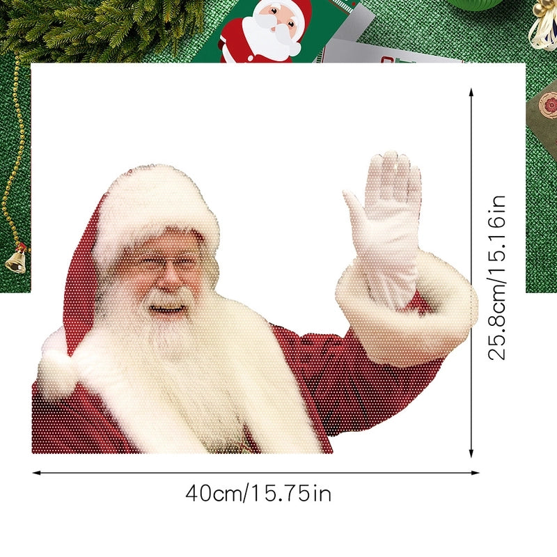 Christmas Fashion Santa Claus Pvc Car Window Stickers