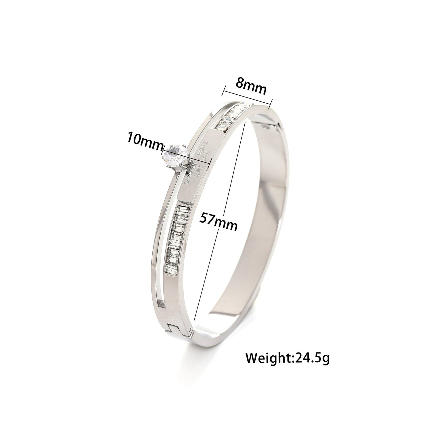 Star Titanium Steel 18K Gold Plated Bangles