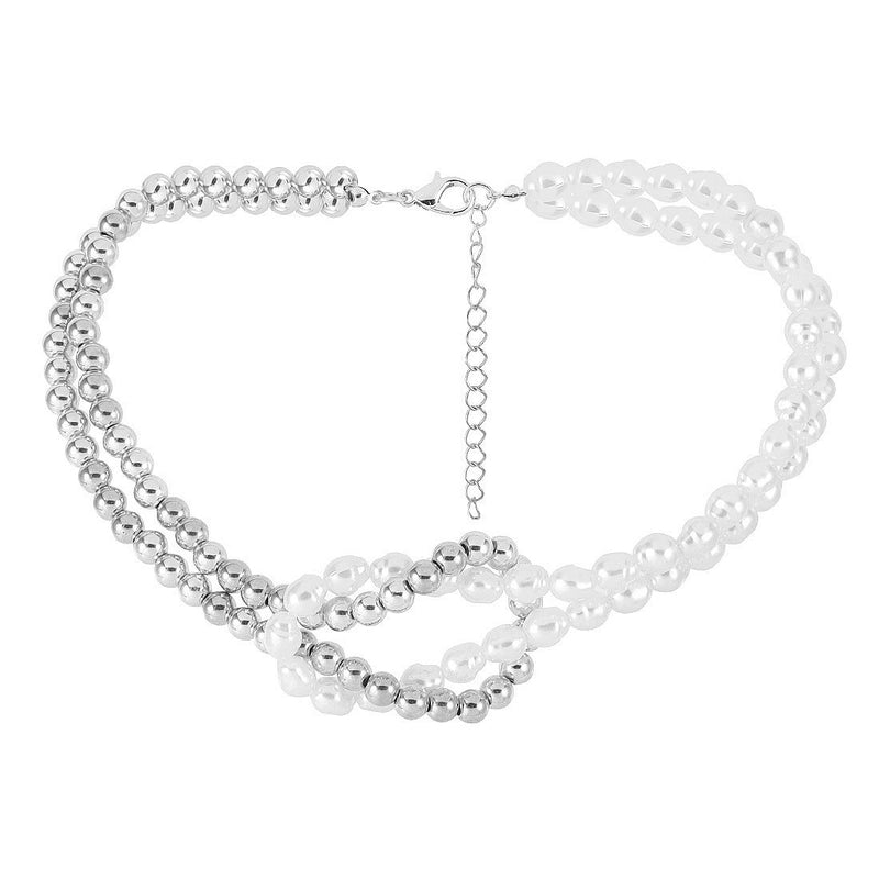 Elegant Sweet Classic Style Round Oval Imitation Pearl Alloy Plastic Choker