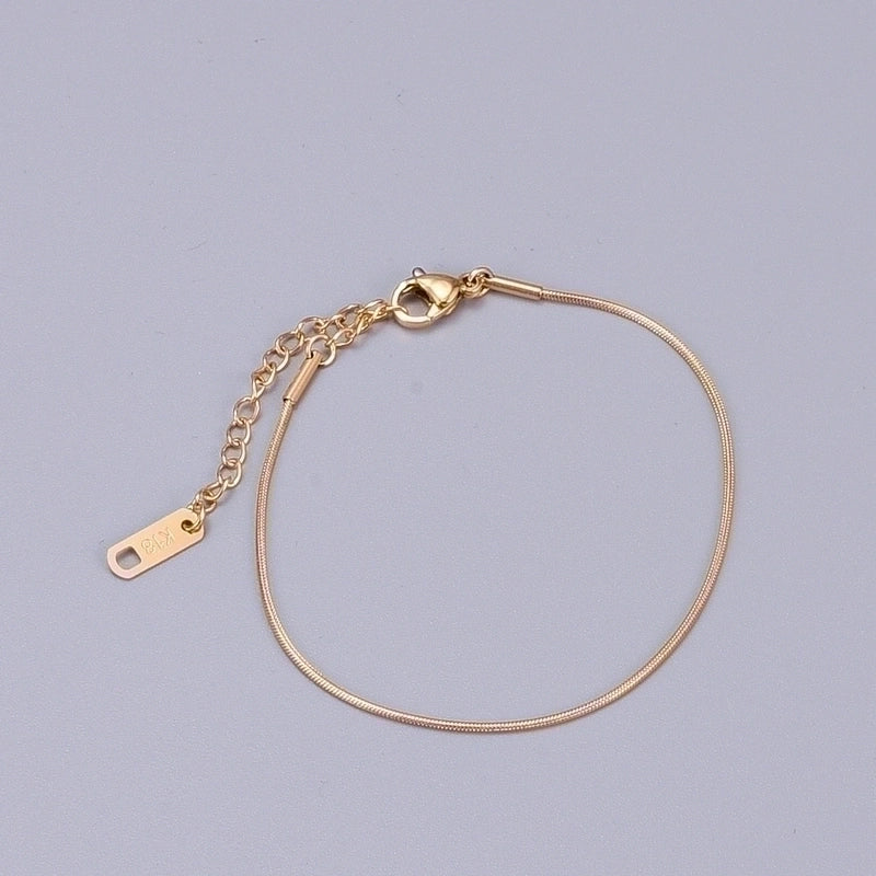 Heart 304 Stainless Steel Titanium Steel 18K Gold Plated Rose Gold Plated No Inlaid Anklet In Bulk