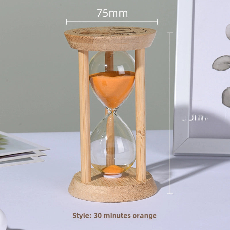 Creative Bamboo Fluorescent Timer Home Bedroom Ornaments 1-30 Minutes Luminous Time High Sense