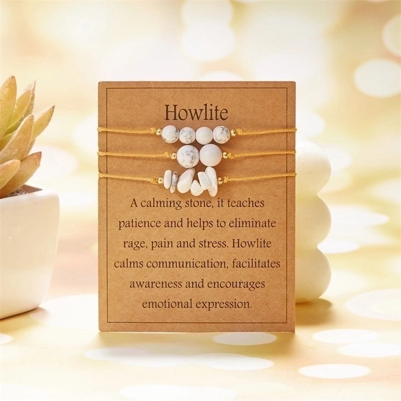 Minimalist Geometric Natural Stone Bracelets In Bulk