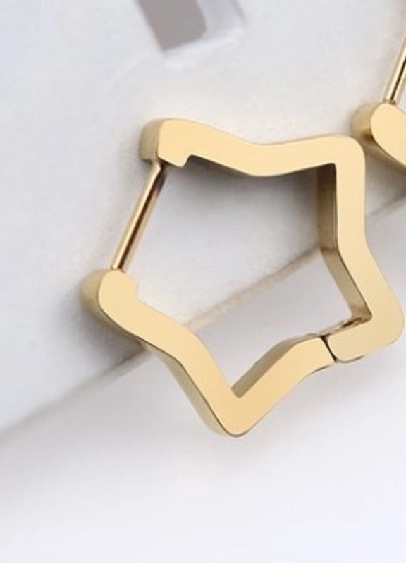 1 Piece Minimalist Solid Color Plating Stainless Steel Silver Plated Earrings