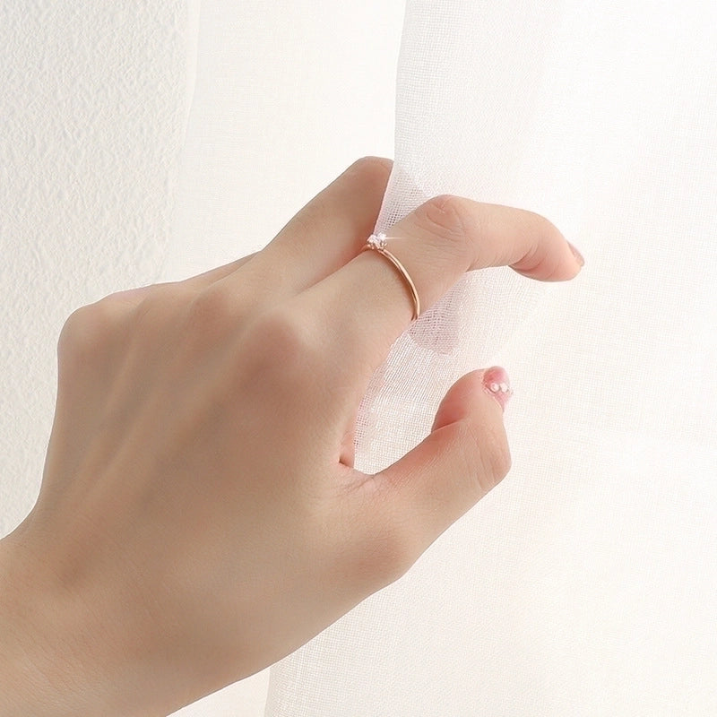 Fashion Geometric 304 Stainless Steel Zircon 18K Gold Plated Plating Rings