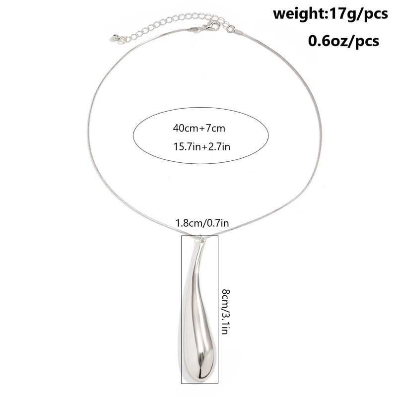 1 Pair Minimalist Oversized Geometric Copper 18k Gold Plated Drop Earrings