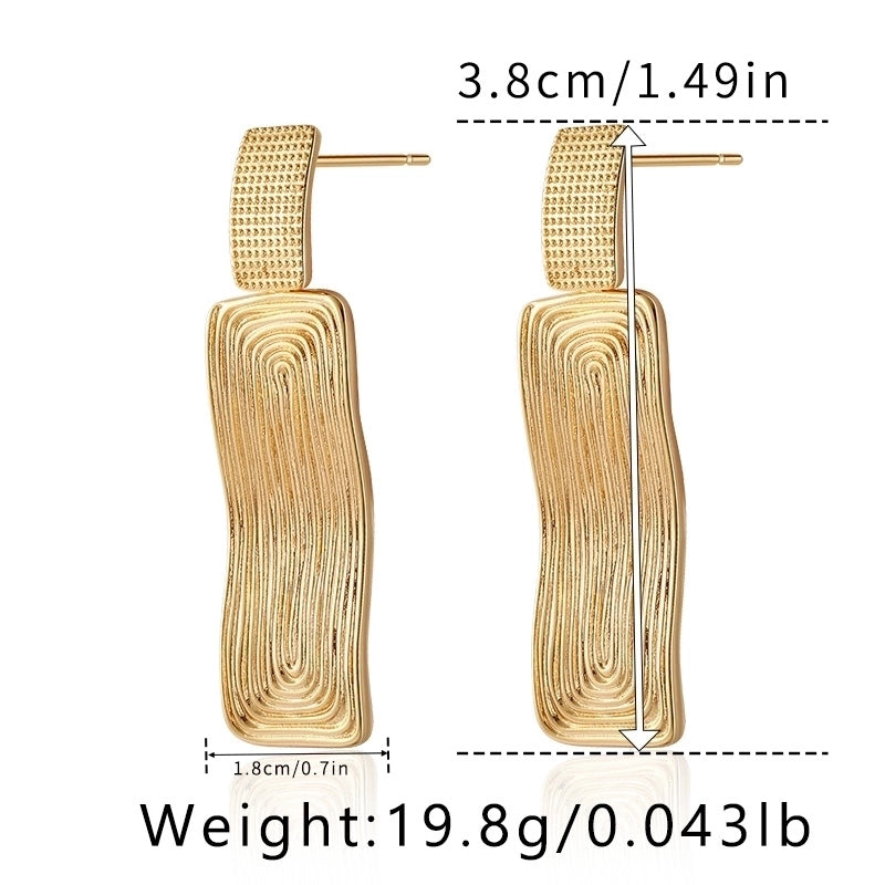 1 Piece Retro Vintage Style Modern Style Double Heart Circle Heart Shape Pleated Copper 18K Gold Plated Drop Earrings