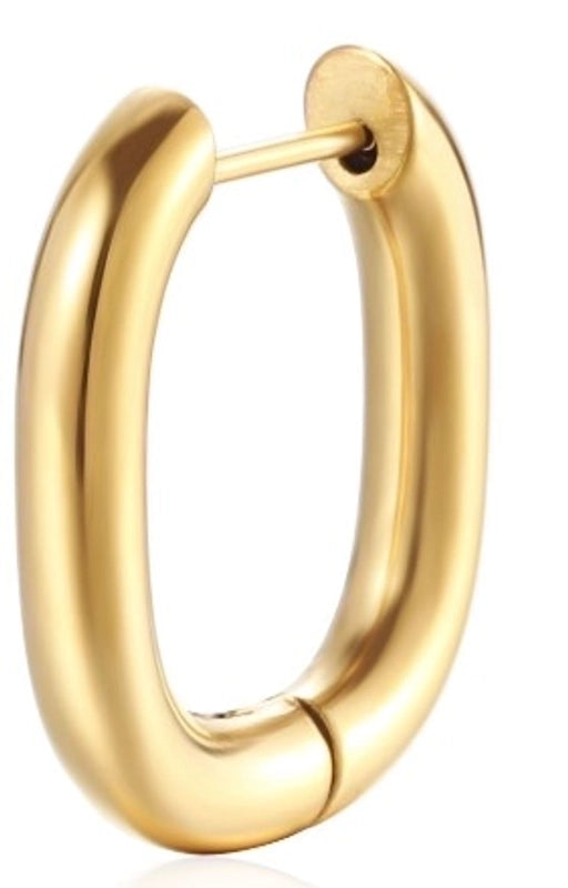 1 Piece Fashion Square Star Heart Shape 201 Stainless Steel 18K Gold Plated Earrings