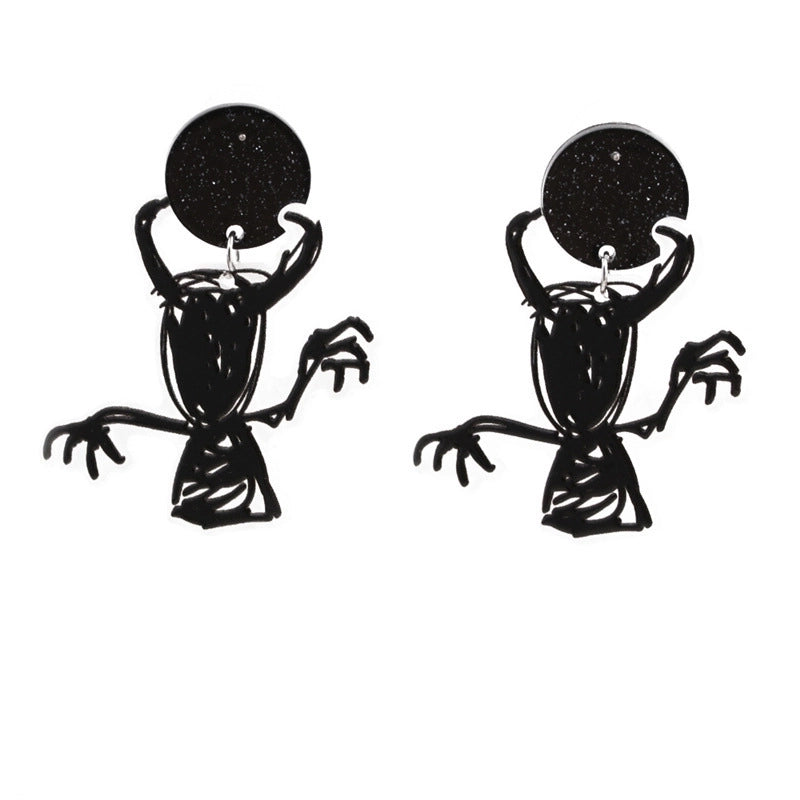 Halloween Ghost Skull Pumpkin Earrings