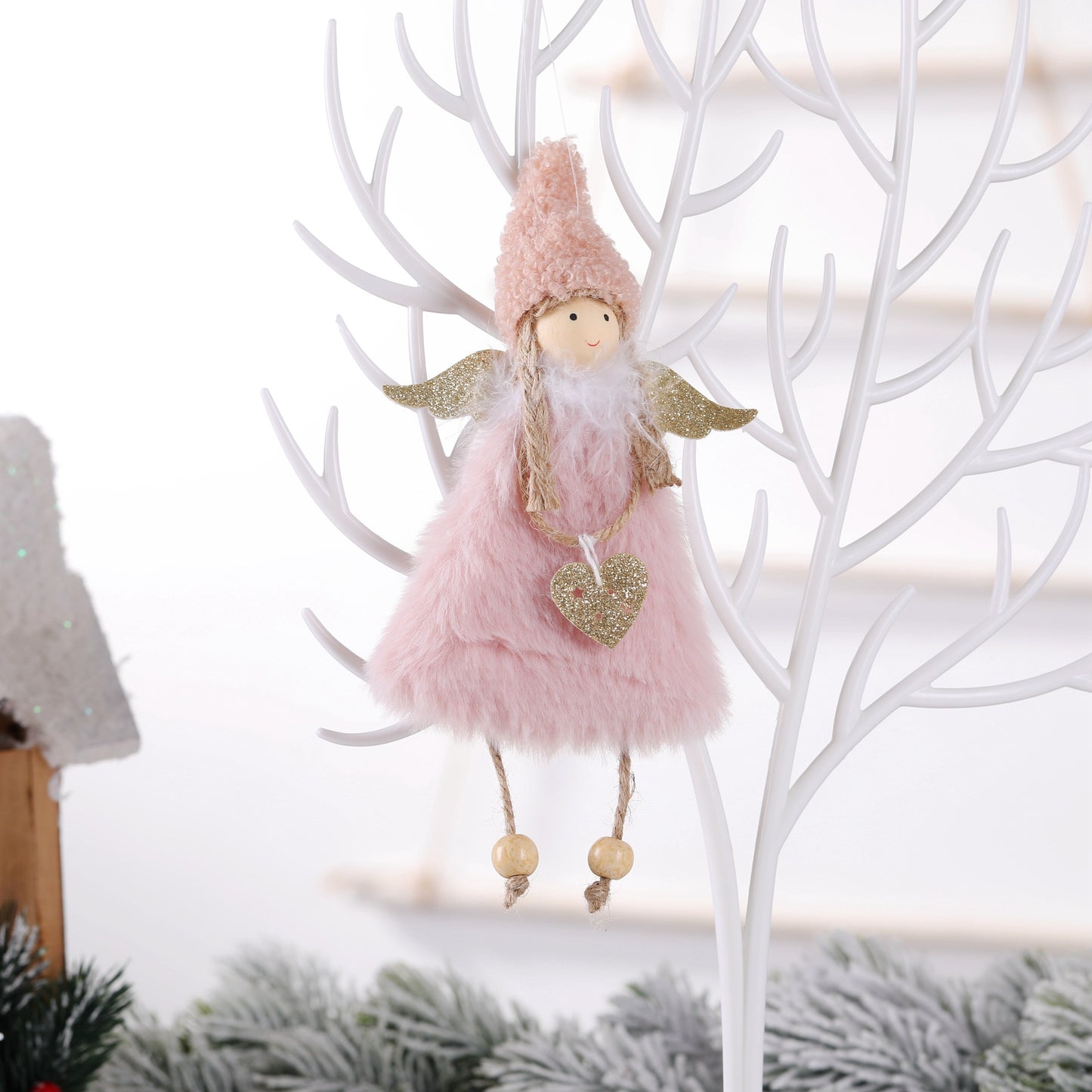 Angel Plush Girl Christmas Supplies Christmas Tree Decoration Pendant Small Hanging Ornament Christmas