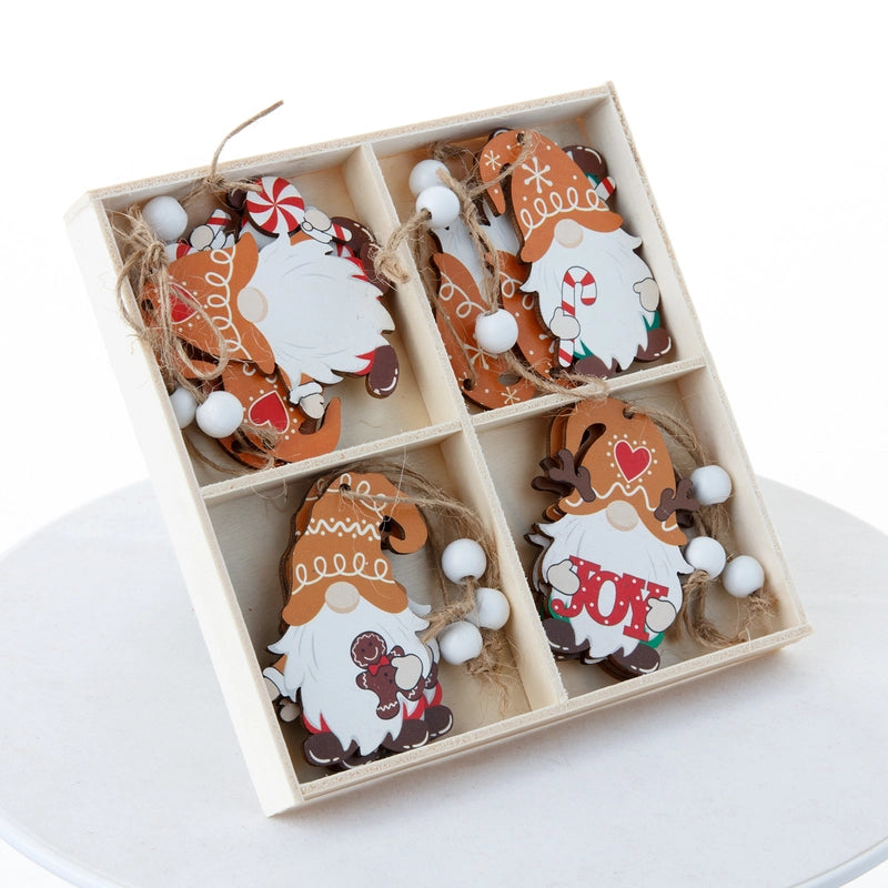 Christmas Cartoon Style Cute Gingerbread Doll Wood Festival Hanging Ornaments Decorations Hanging Ornaments