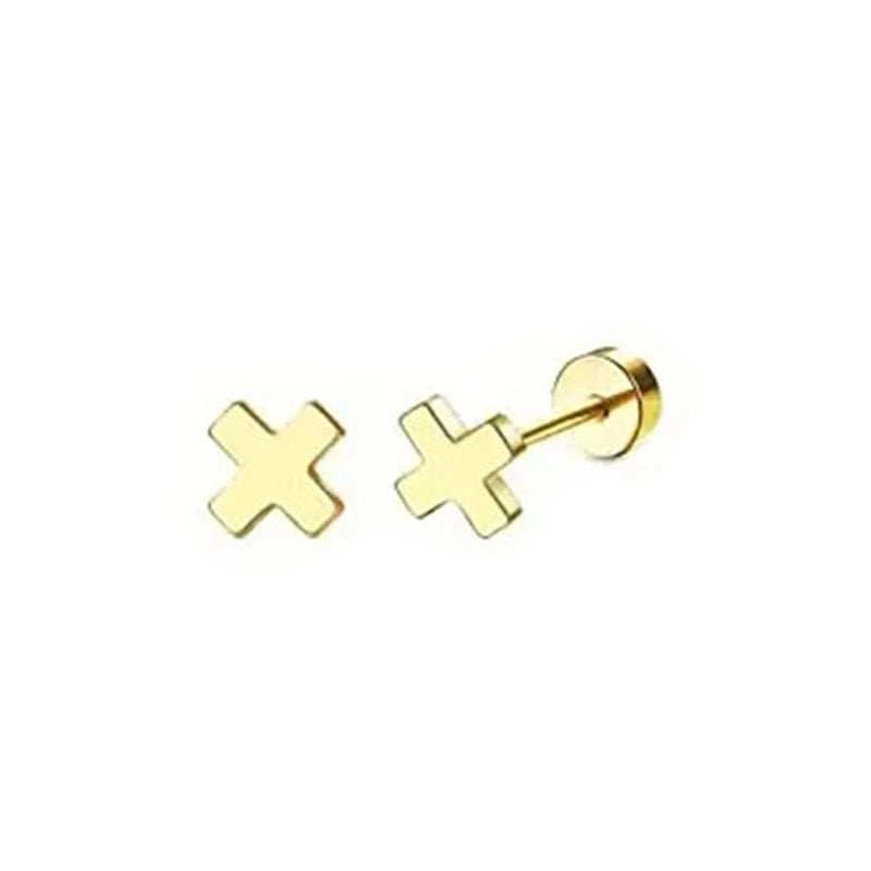 1 Pair Minimalist Pentagram Animal Moon 304 Stainless Steel 18K Gold Plated Ear Studs