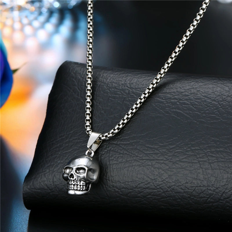 Retro Skull Alloy Plating Halloween Unisex Necklace
