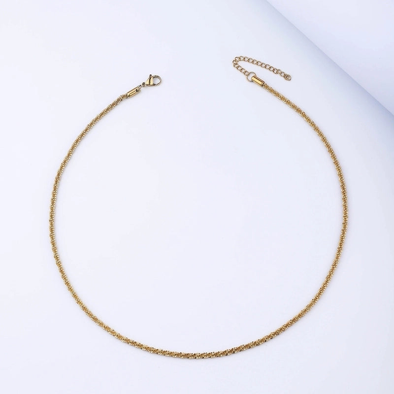 Stainless Steel Minimalist Geometric Plating Necklace