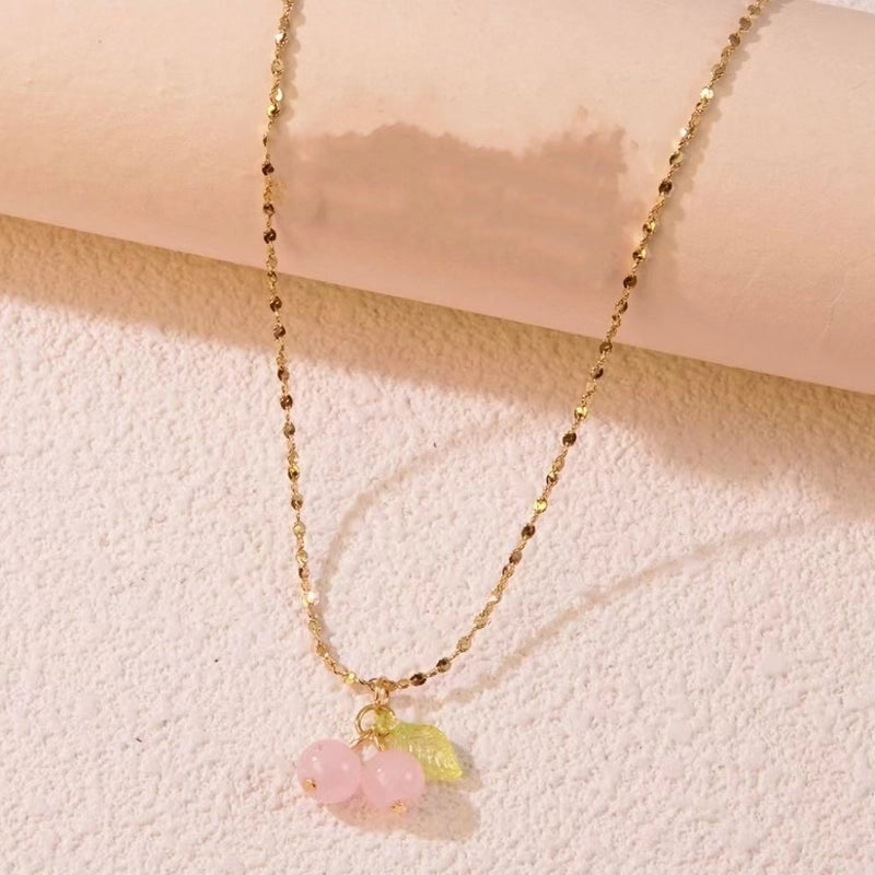 1 Pair Cute Sweet Fruit Plating 304 Stainless Steel 18K Gold Plated Drop Earrings