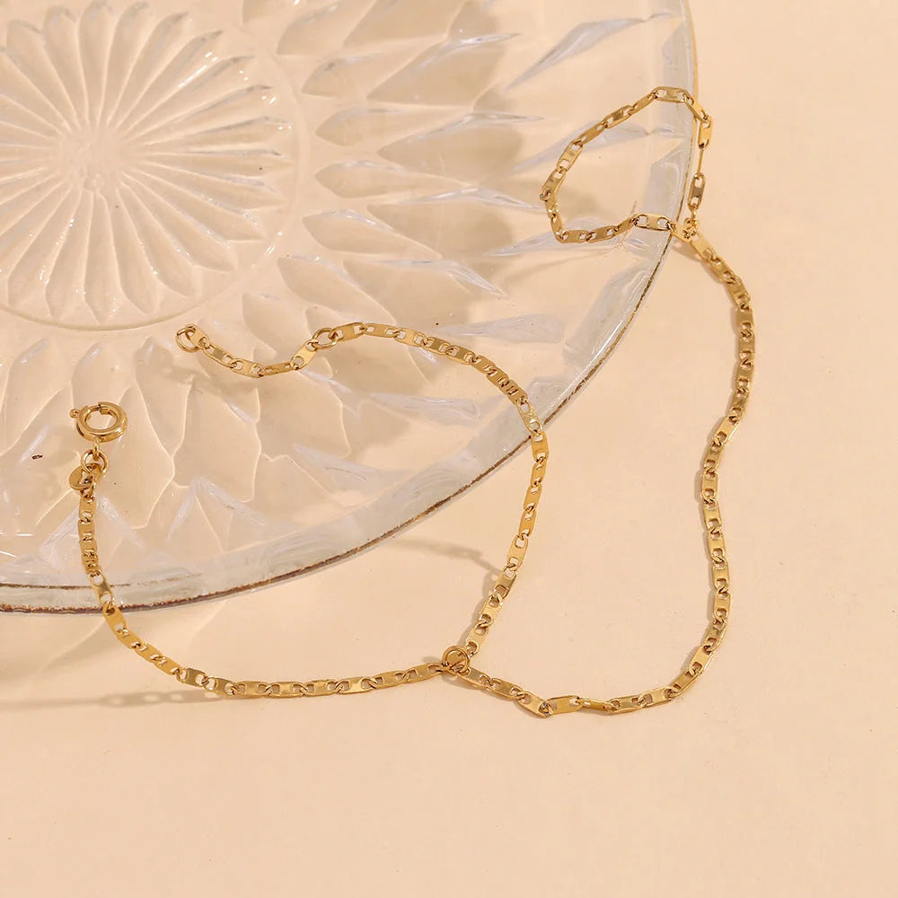 Women Fashion Circle Stripe Geometric Stainless Steel Electroplating Bracelets