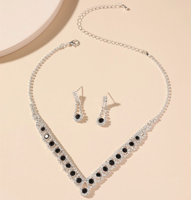 Rhinestone Printing Bridal Jewelry Sets