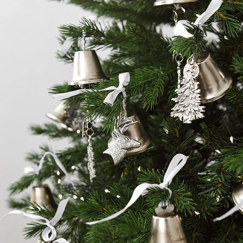 Nordic Style Classic Style Heart Shape Bell Snowflake Iron Party Hanging Ornaments Bell