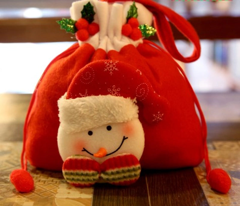 Christmas Cute Santa Claus Nonwoven Party Gift Bags