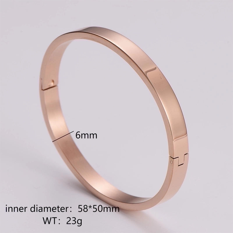 Minimalist Circle Stainless Steel Bangle In Bulk