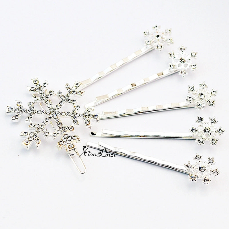 Fashion Snowflake Alloy Inlay Rhinestones Hair Combs 1 Piece