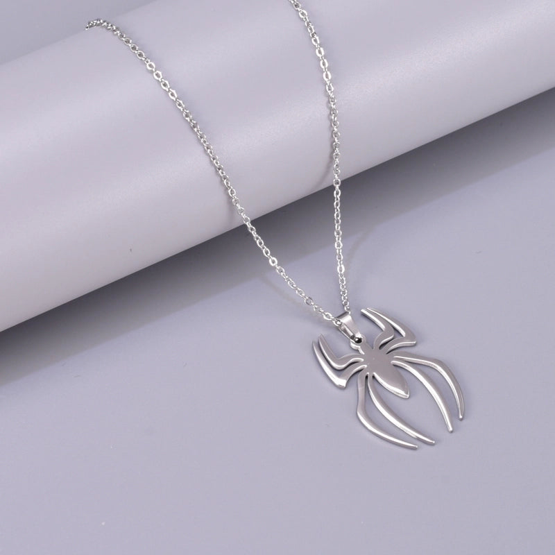 Elegant Minimalist Solid Color Spider 304 Stainless Steel Titanium Steel Pendant Necklace
