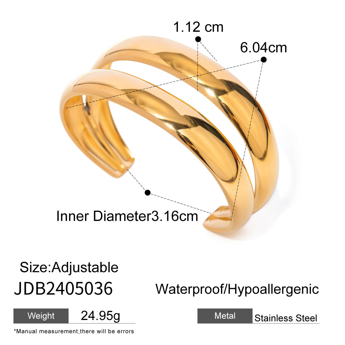 IG Style Circle Stainless Steel Electroplating Bangles