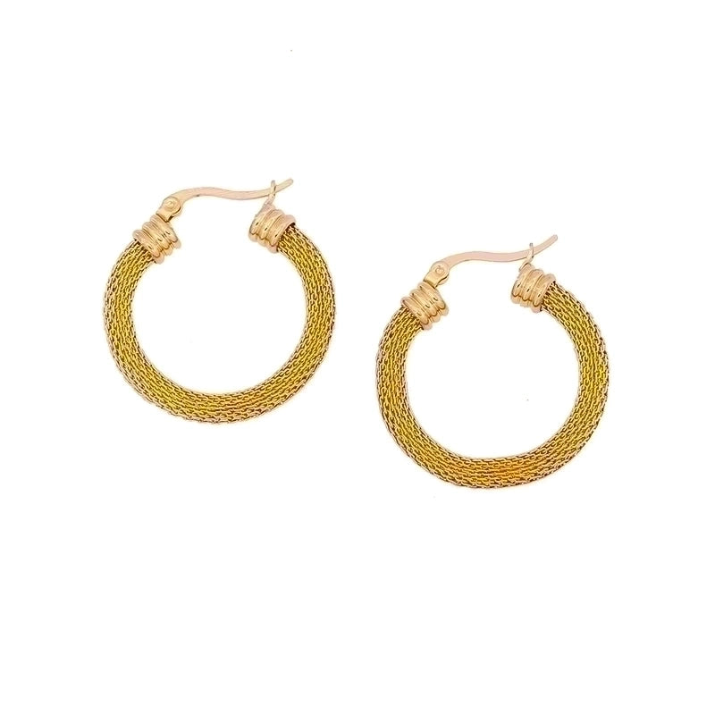 1 Pair Minimalist U Shape Circle Stainless Steel Plating Hoop Earrings