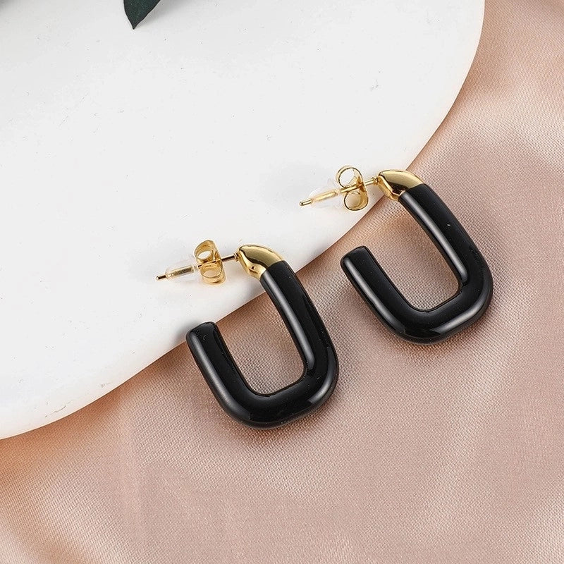 1 Pair Elegant Streetwear Geometric 304 Stainless Steel Ear Studs