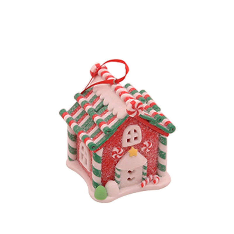 New Christmas Decoration Soft Clay House Creative Desktop Small Ornaments Christmas Decorations Gift