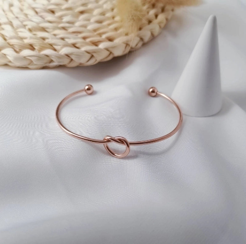 Minimalist Knot 304 Stainless Steel Bangle In Bulk