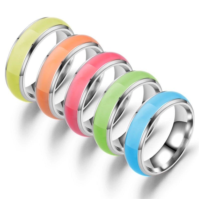5 Pieces Fashion U Shape Stainless Steel Rings Stainless Steel Rings