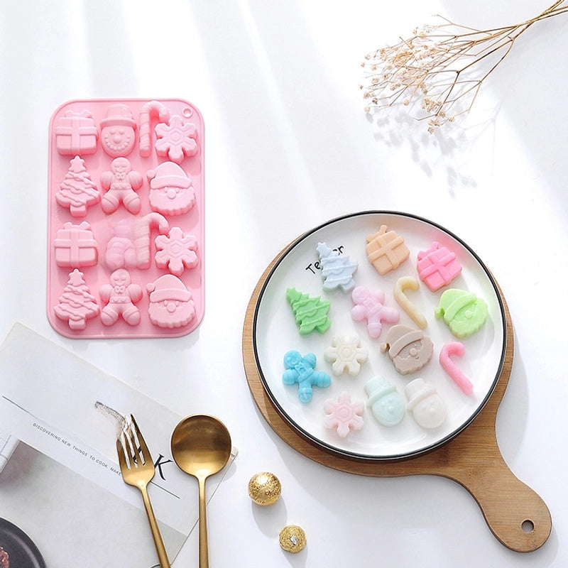 Christmas Cute Cartoon Silica Gel Kitchen Molds 1 Piece