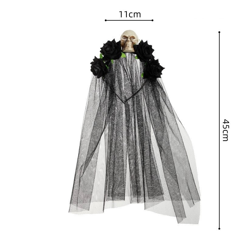 Halloween Funny Flower Skull Plastic Party Costume Props