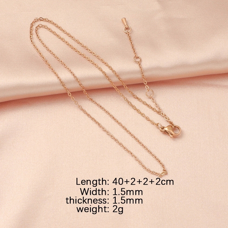 Stainless Steel 18K Gold Plated Minimalist Plating Solid Color None Necklace